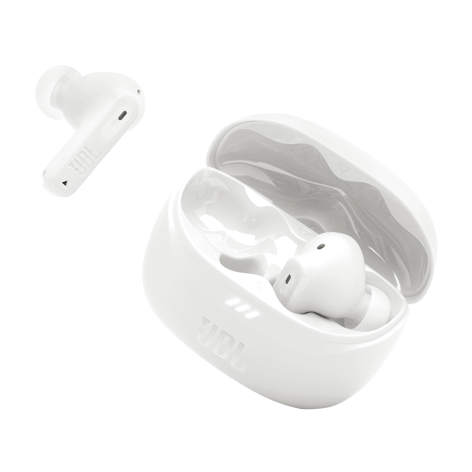 JBL Tune Beam 2 - White - True Wireless Noise Cancelling Earbuds - Detailshot 2